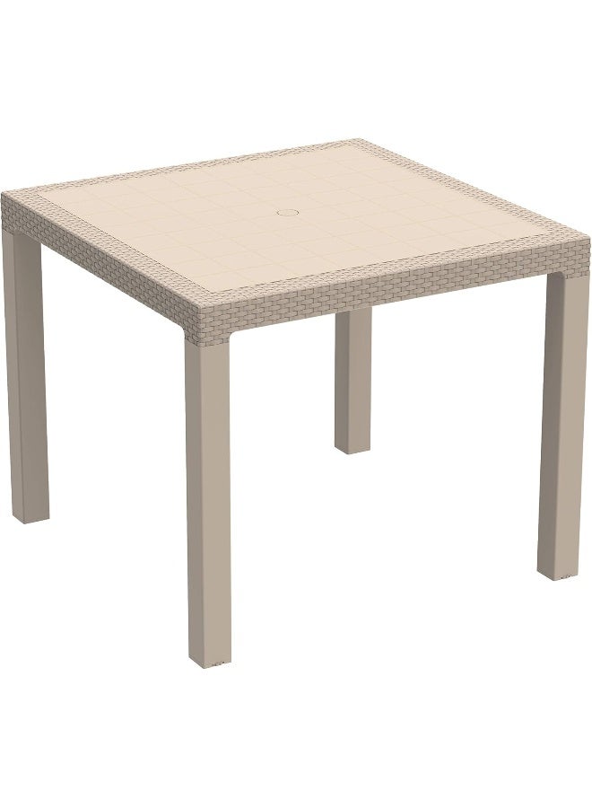 Cosmoplast Cedarattan Dining Table, Warm Taupe - Image 1